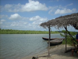 Barcos na lagoa em Jericoacoara